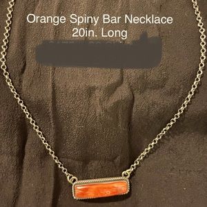 Authentic Native American Orange Spiney Nar Necklace